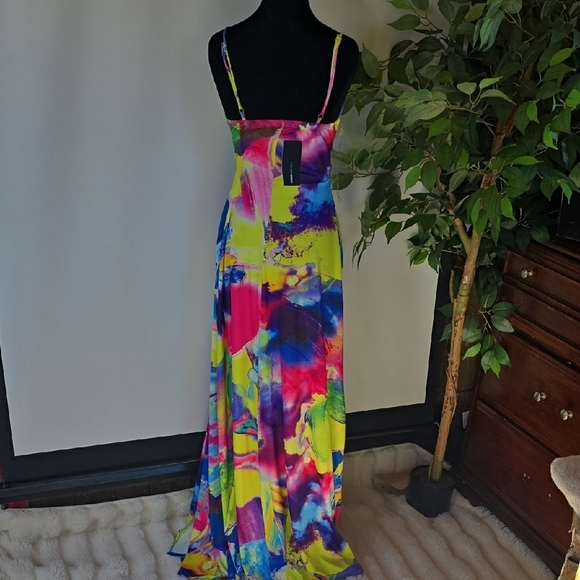 Fashion Nova Vibrant Multicolor Maxi Dress - Picture 3 of 3